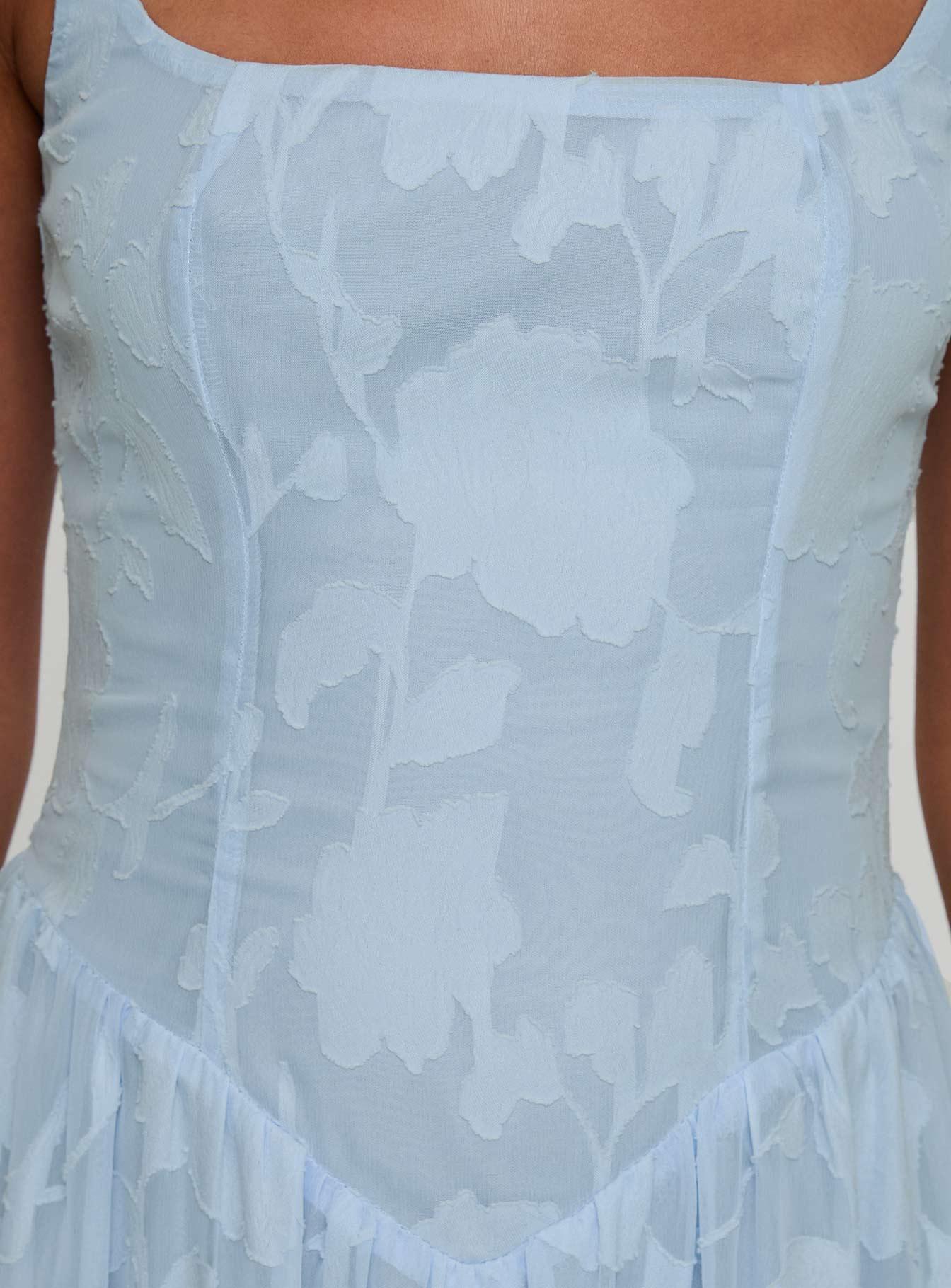 Angeleina Maxi Dress Blue Floral Product Image