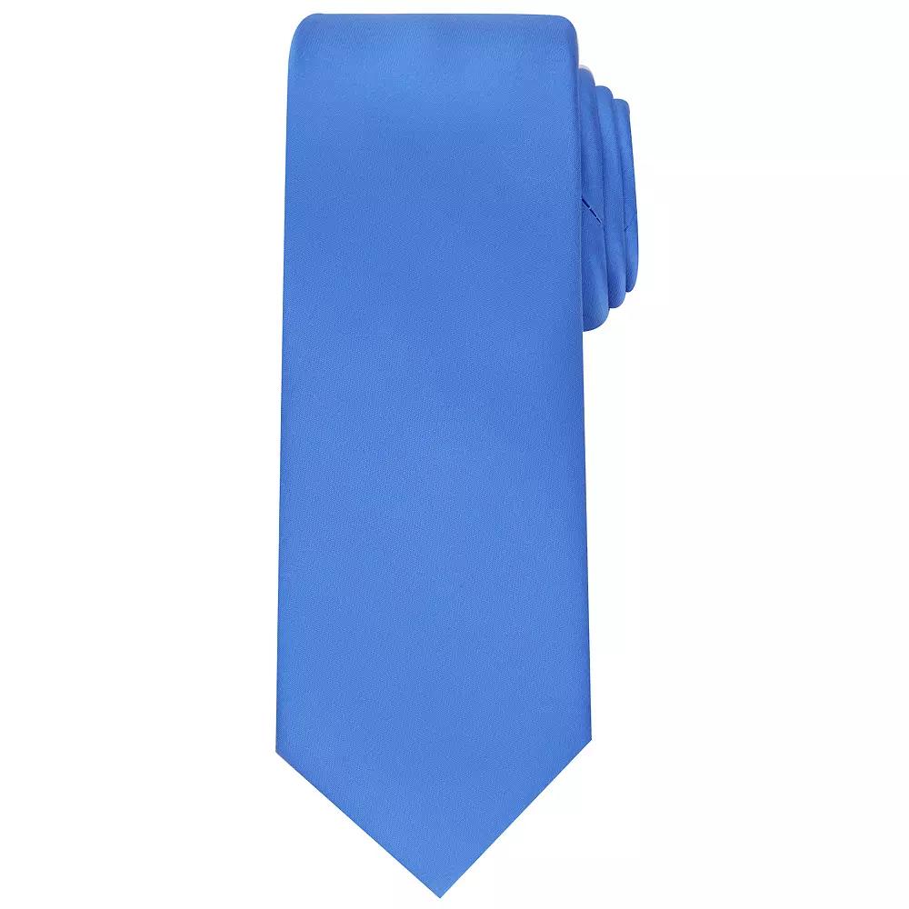 Men's Bespoke Solid Sateen Slim Tie, Ivory Sateen Product Image
