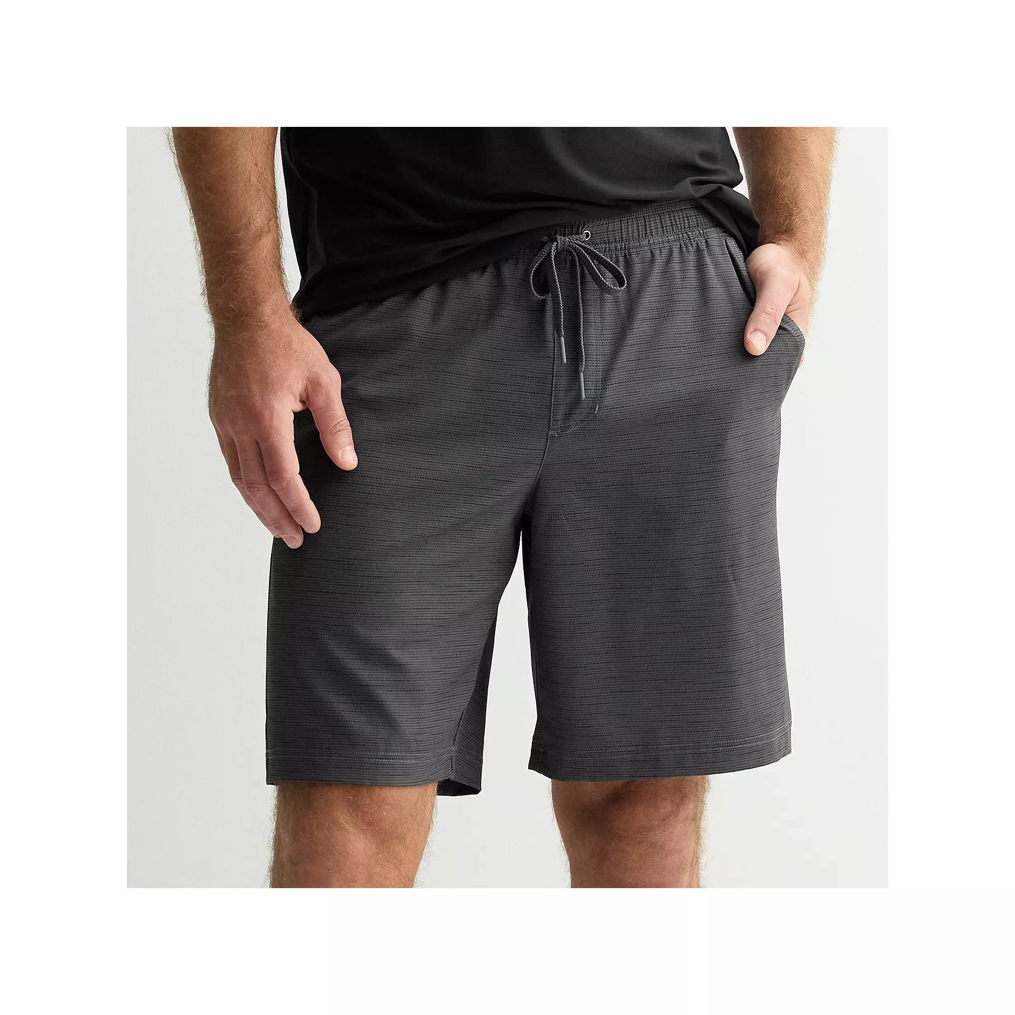 Men's FLX Dynamic Stretch Lined 9-inch Shorts, Size: Medium, Grey Stripe Product Image