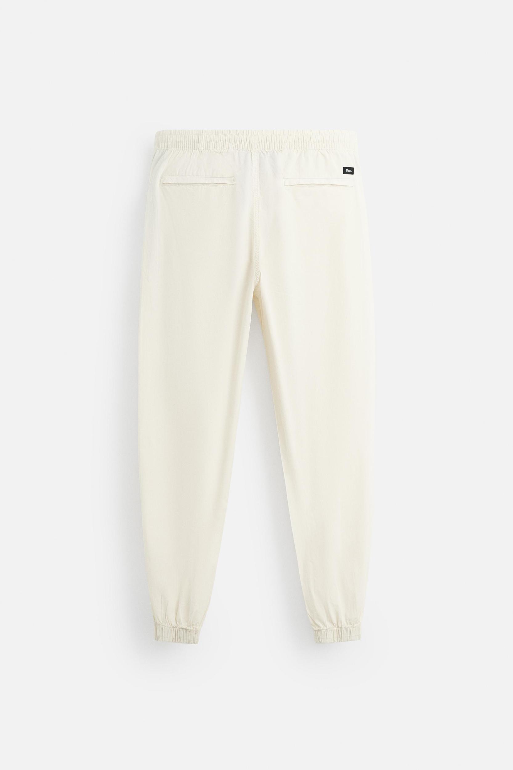 WASHED JOGGER-WAIST PANTS Product Image