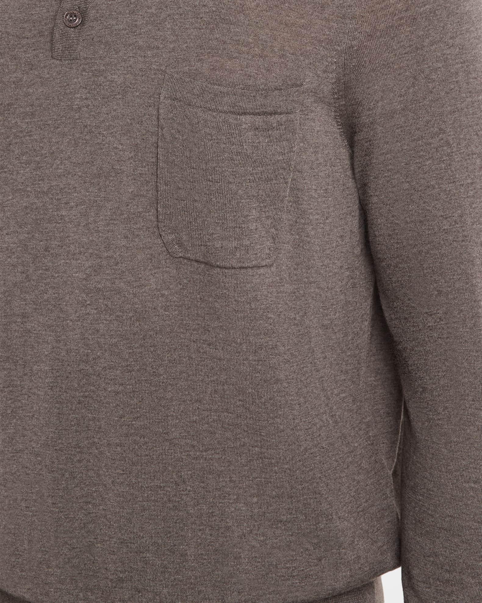 Men's Fine Wool Knit Pocket Polo Sweater Product Image