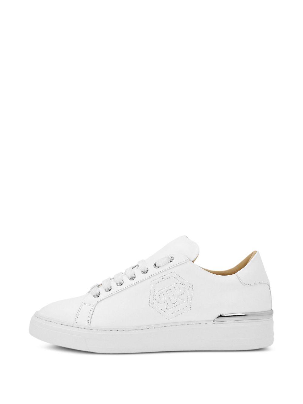 embossed leather sneakers Product Image