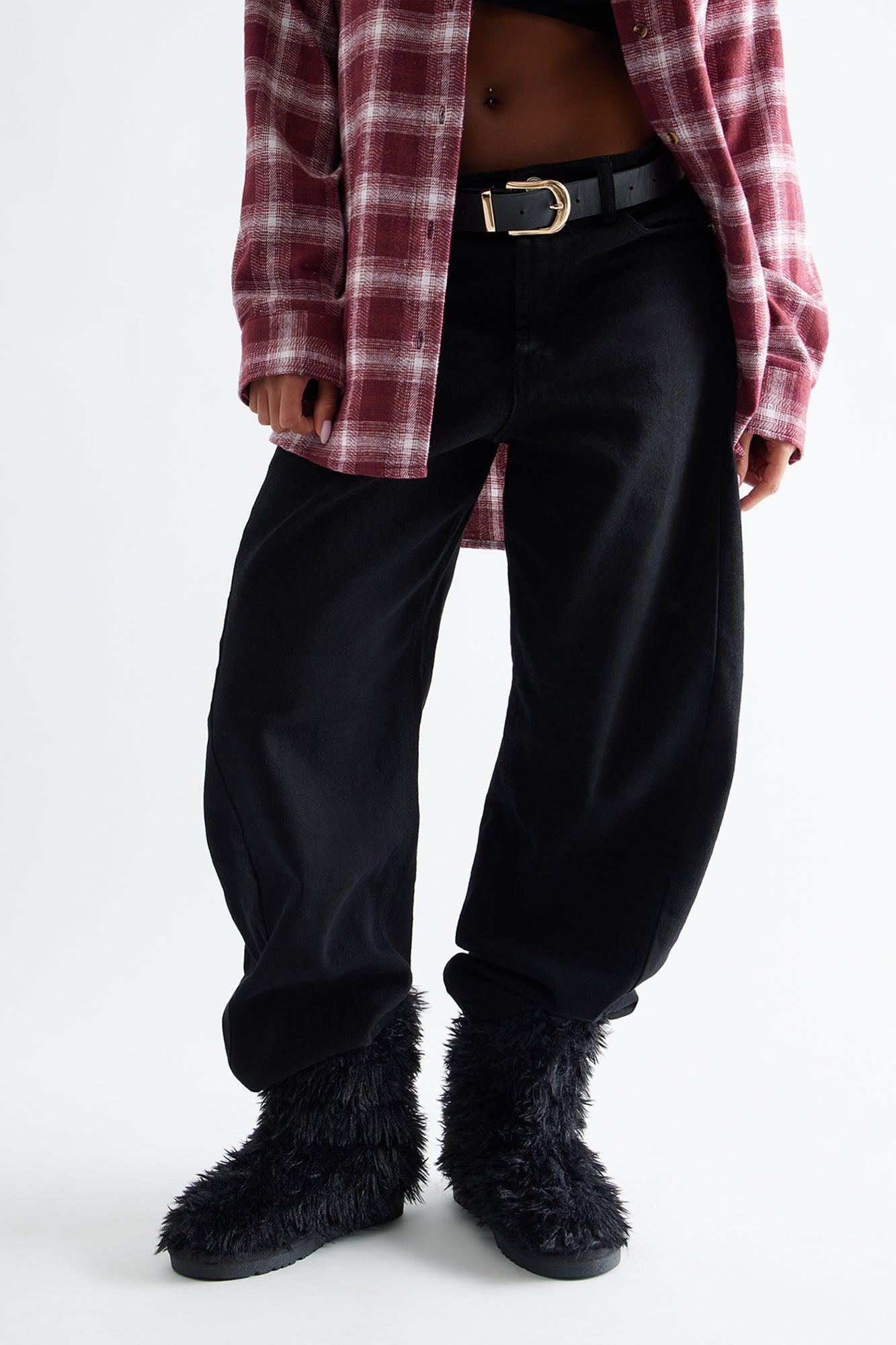 Yetti Faux Fur Booties - Black Female Product Image