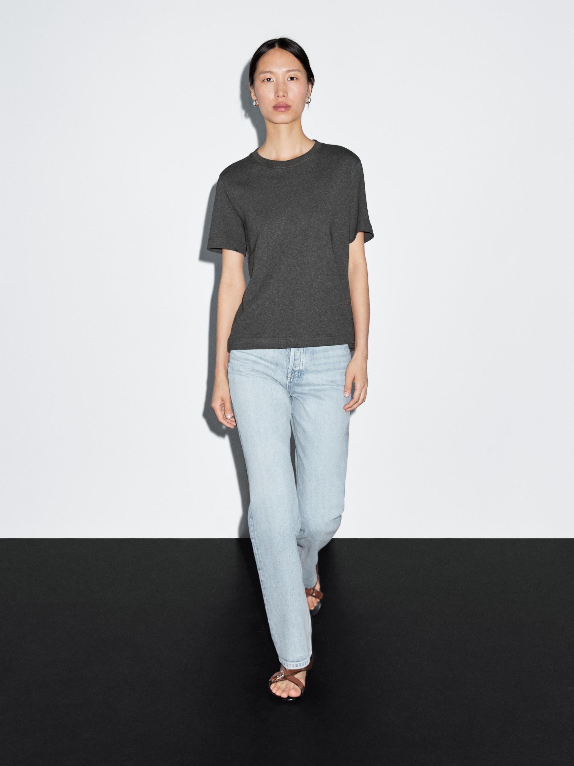 100% cotton interlock crew neck T-shirt Product Image