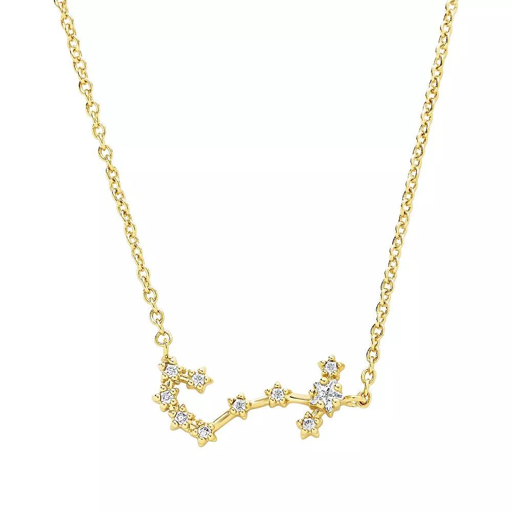 MC Collective Cubic Zirconia Constellation Necklace, Women's, 14k Gold Tone Gemini Product Image