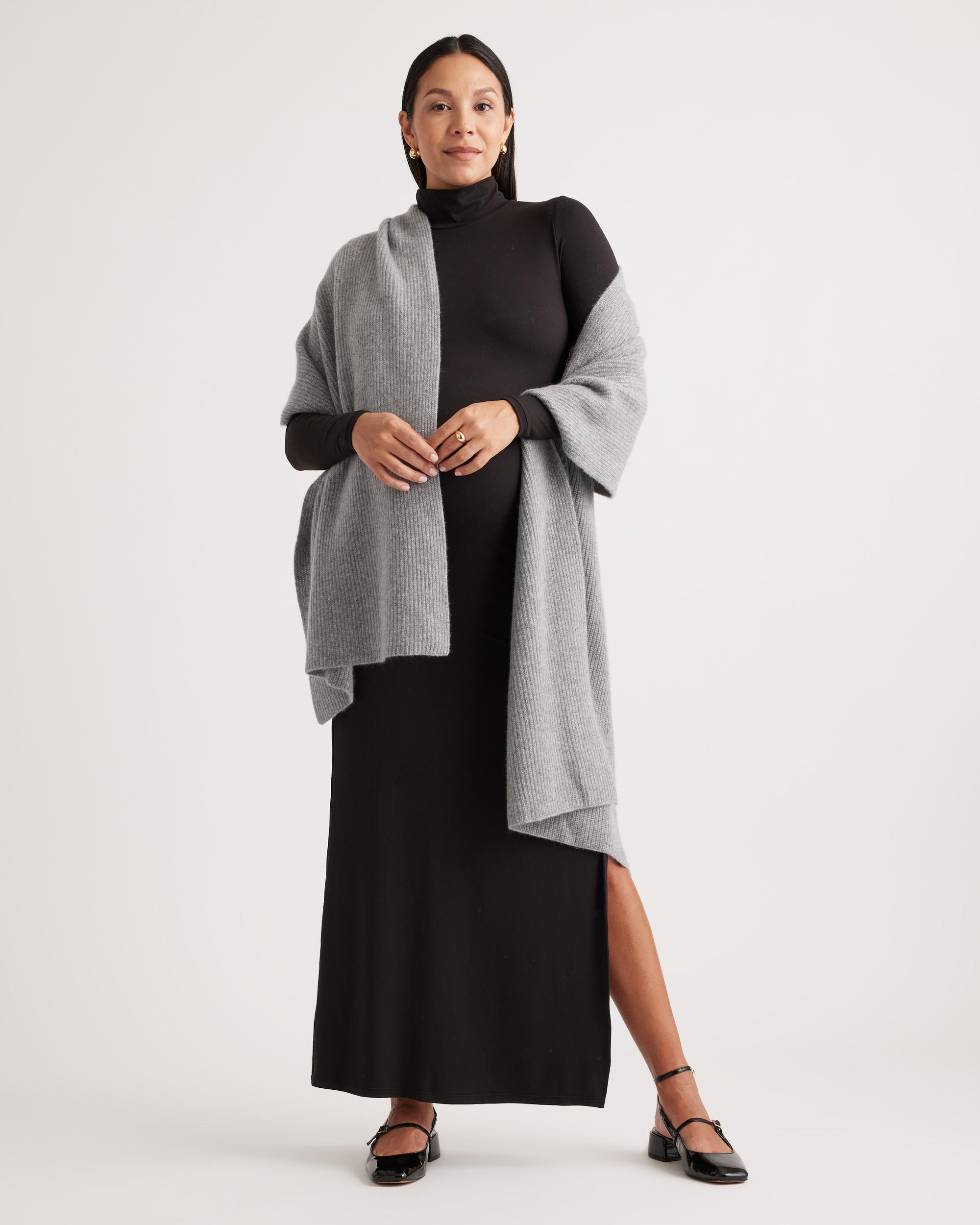 Quince | Women's Mongolian Cashmere Ribbed Wrap Product Image