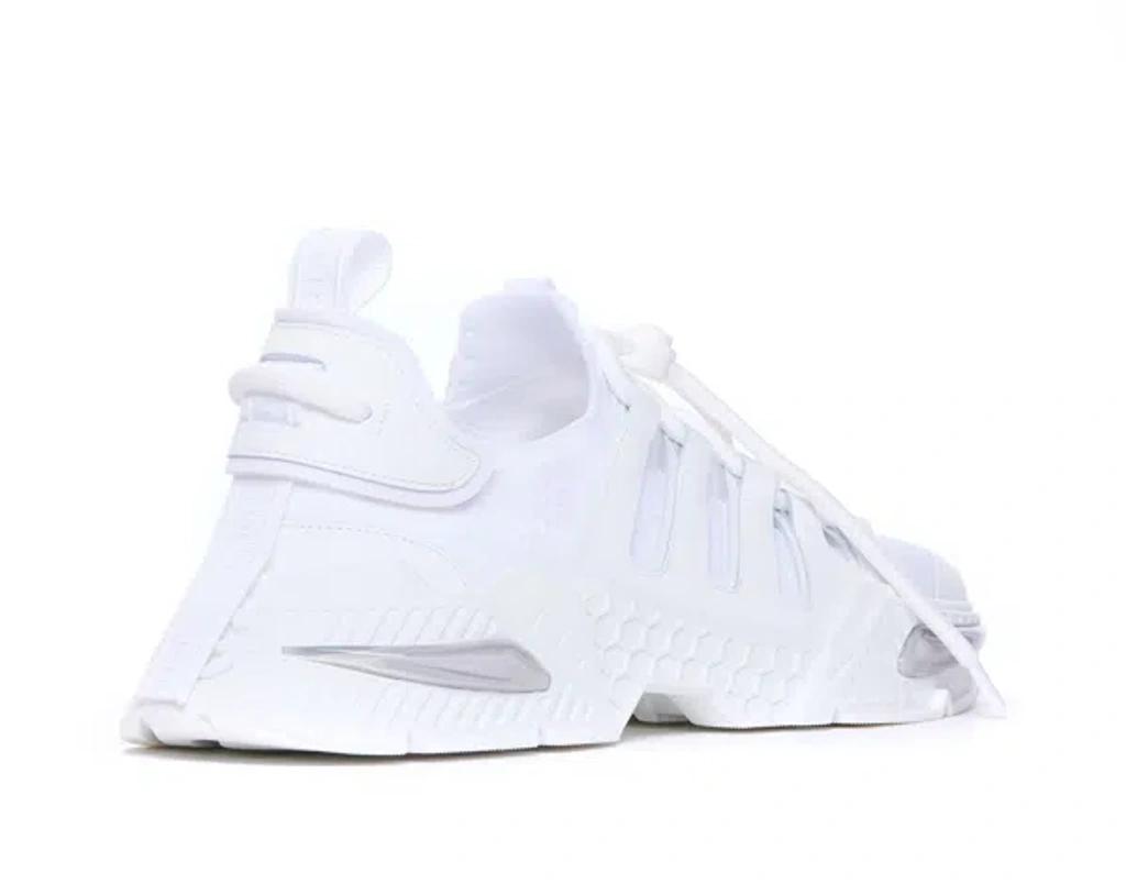 DOLCE & GABBANA White Sneakers With Modern Silhouette And Unique Lacing System Product Image