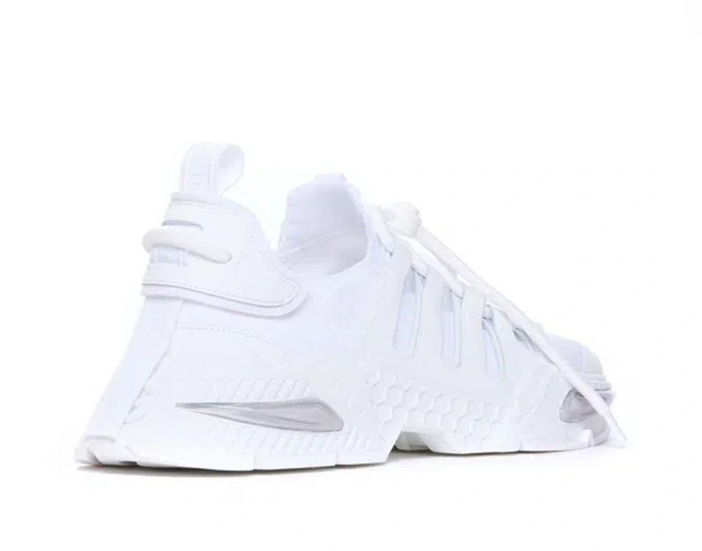 DOLCE & GABBANA White Sneakers With Modern Silhouette And Unique Lacing System Product Image