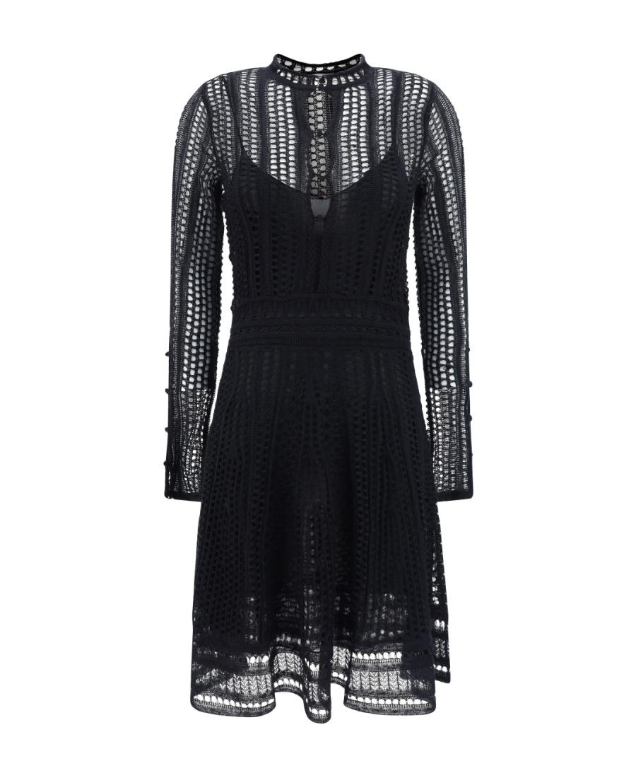CHLOÉ Black Linen Blend Mini Dress Product Image