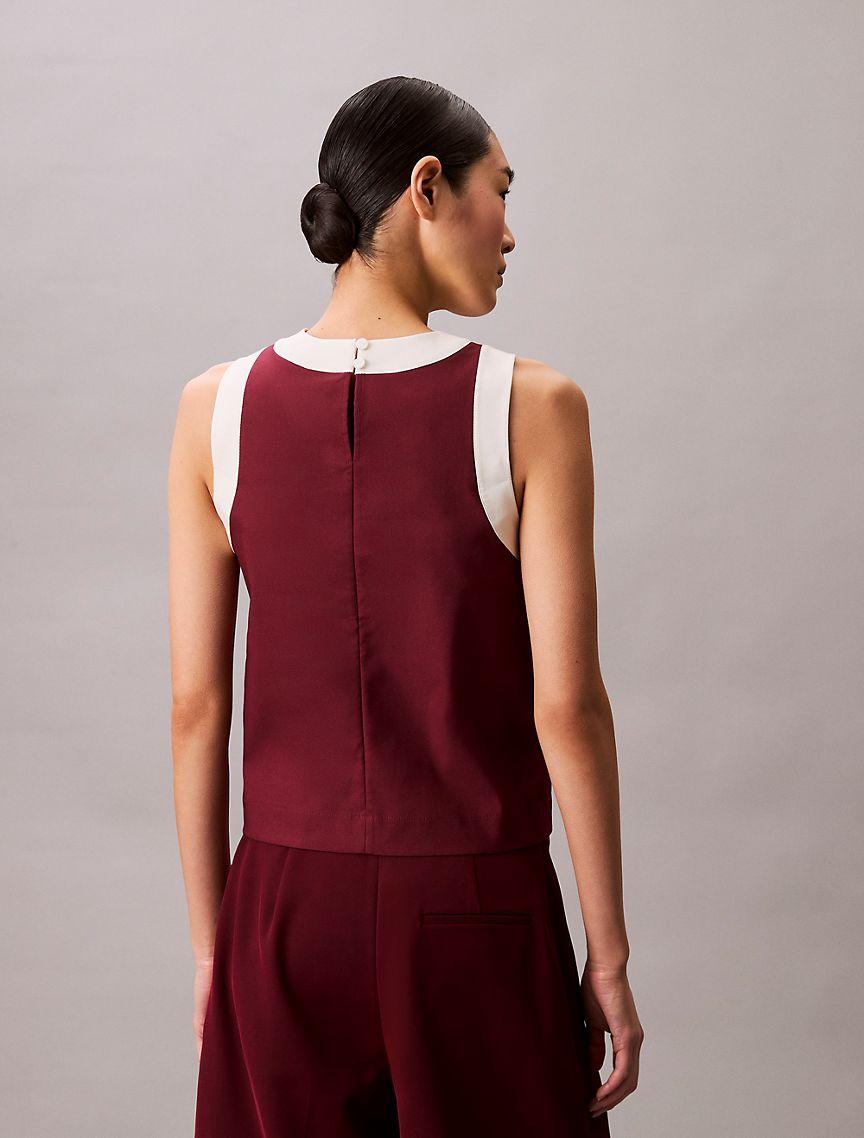 Contrast Trim Relaxed Tank Top Product Image