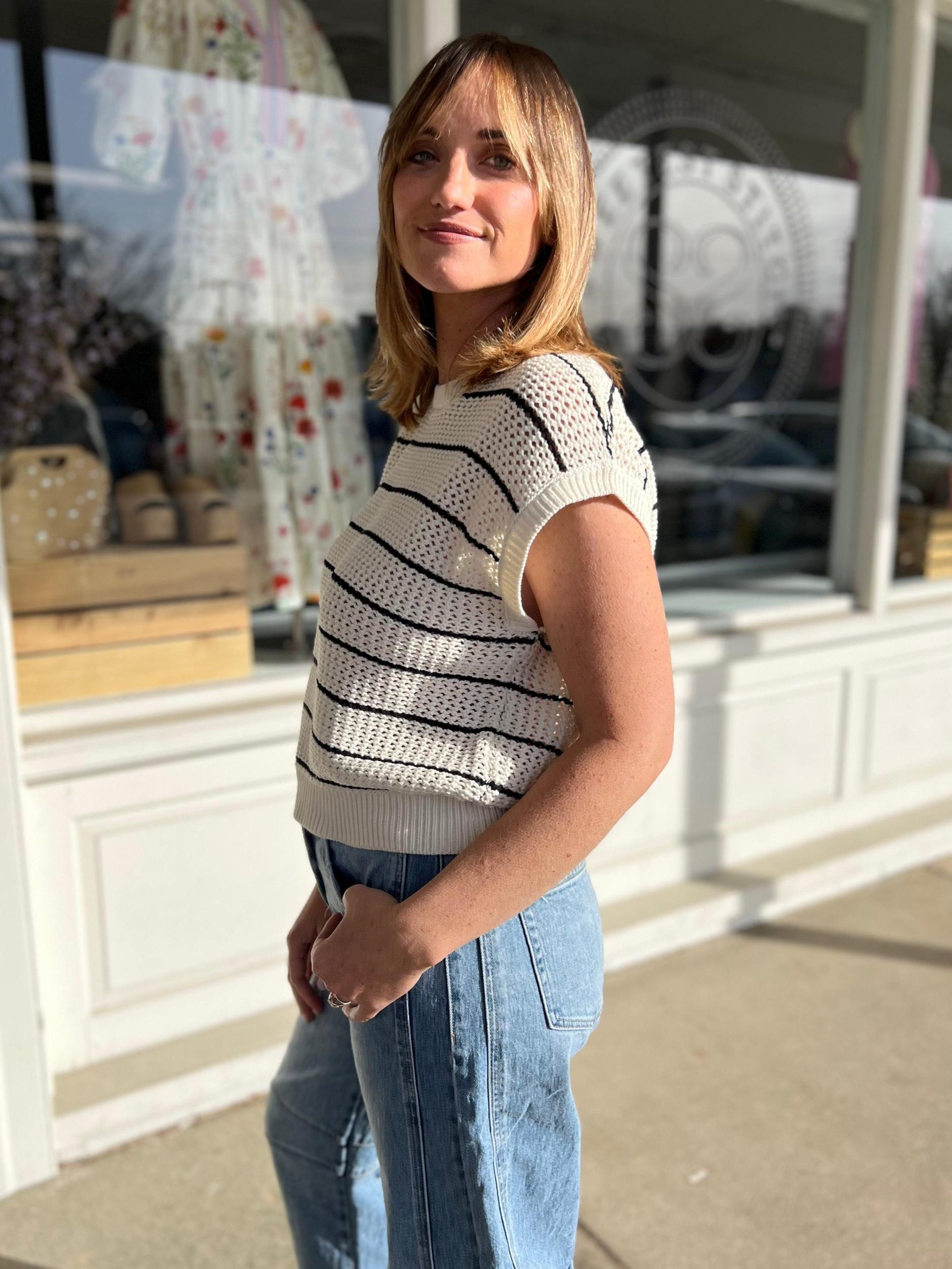 [Z Supply] Ines Sleeveless Striped Sweater Product Image