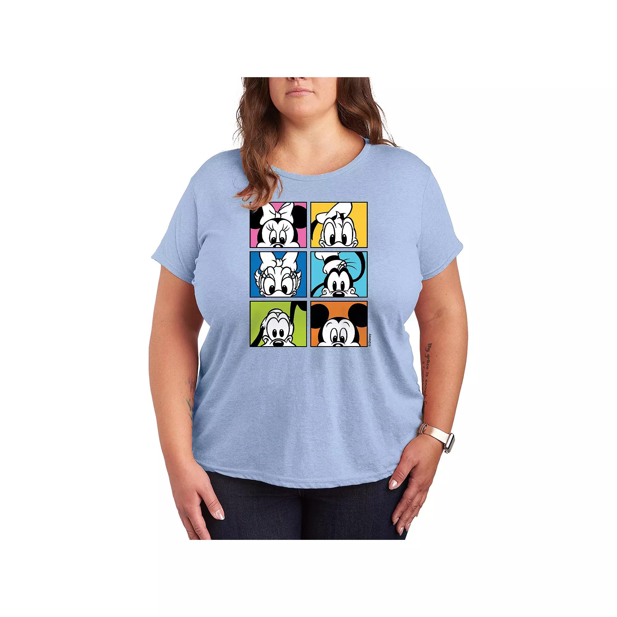 Disney's Mickey Mouse & Friends Plus Grid Graphic Tee, Women's,  Product Image