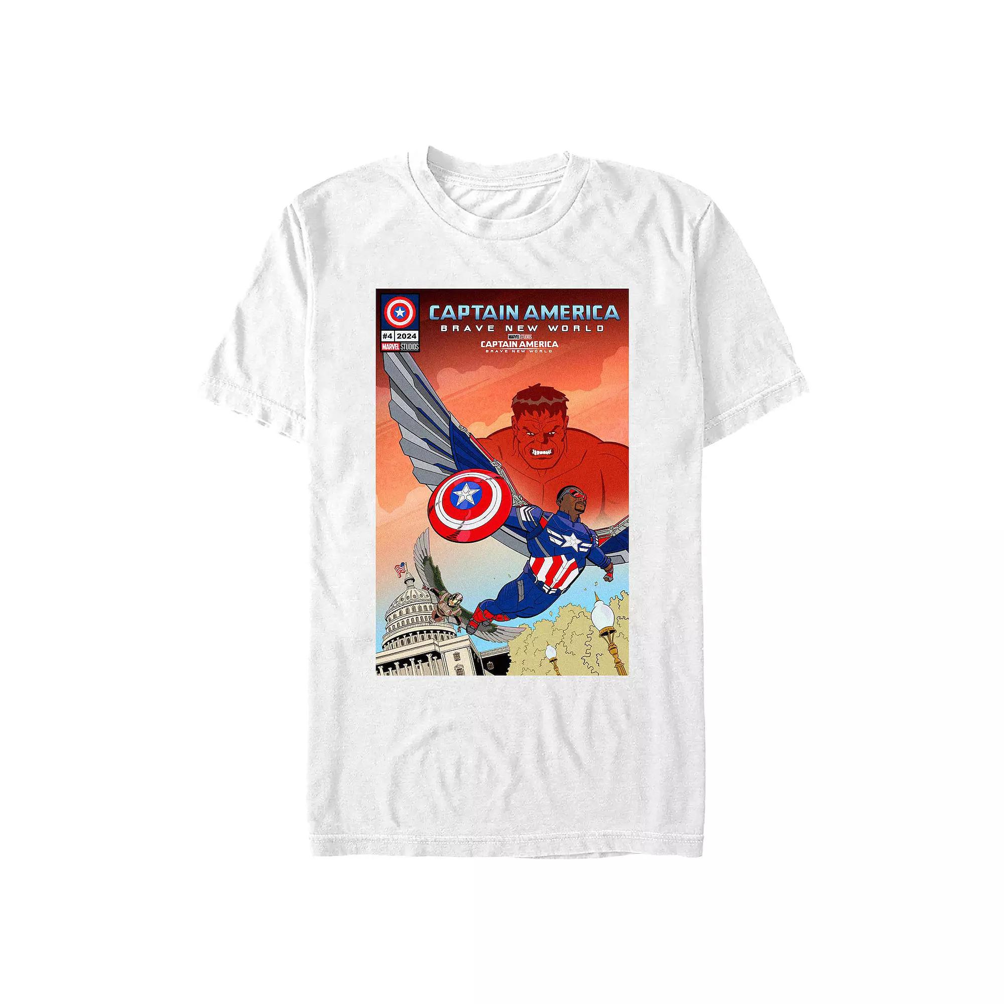 Big & Tall Marvel Captain America Brave New World Red Hulk Watching Graphic Tee, Men's,  Product Image