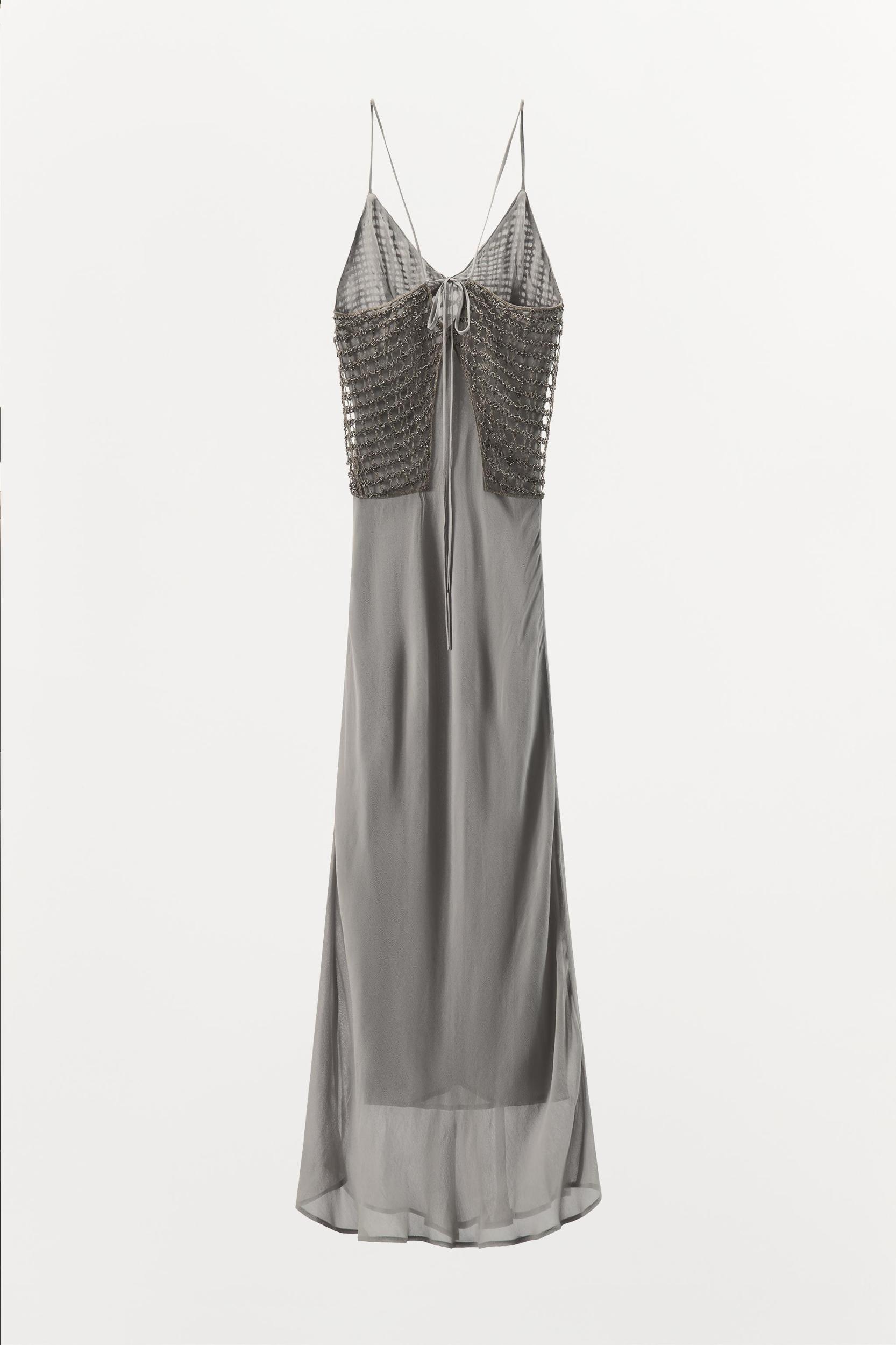 BEADED GEORGETTE DRESS Product Image