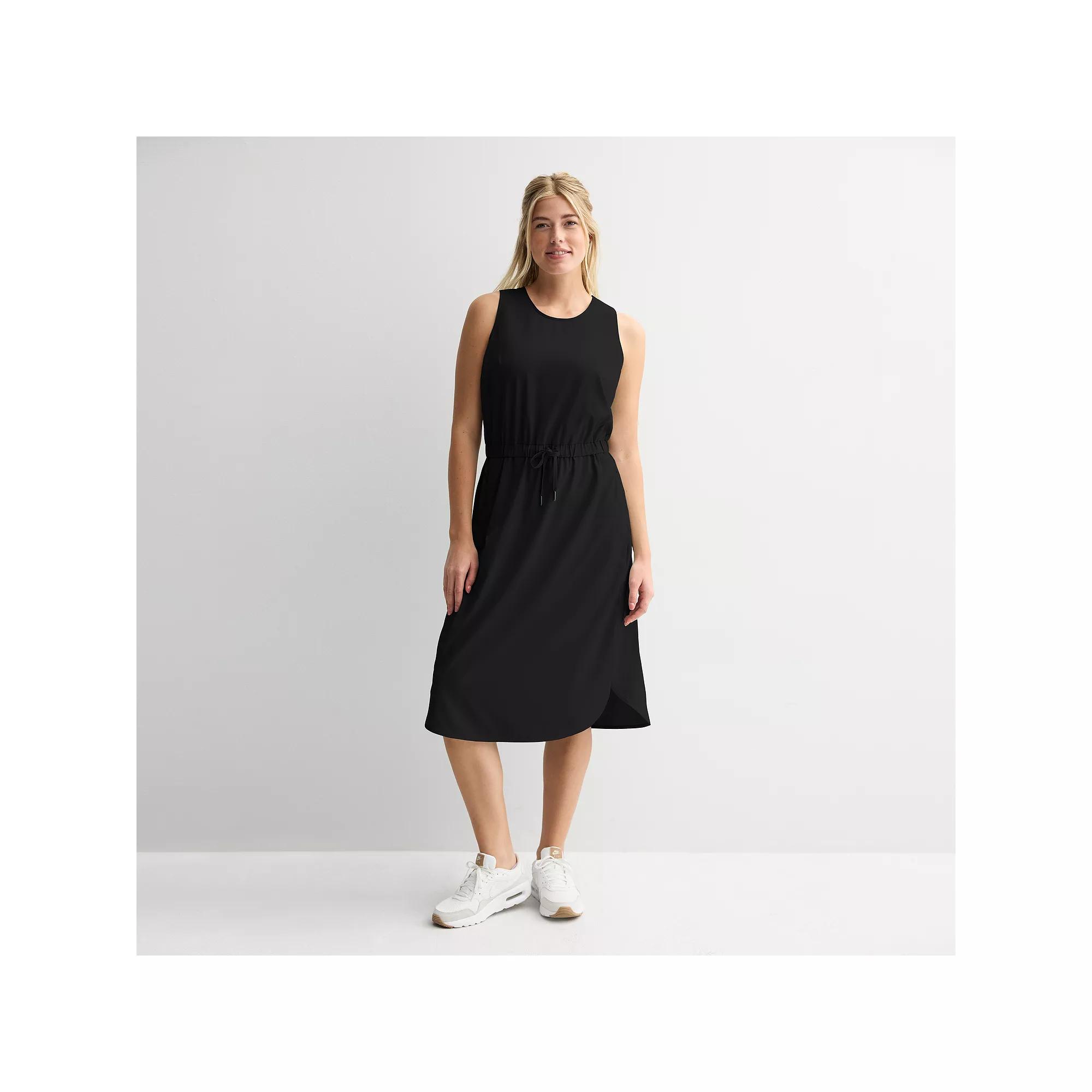 Women's Tek Gear® Woven Midi Dress, Size: XL, Mineral Black Product Image