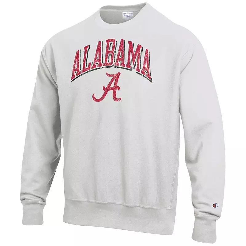 Men's Champion Gray Alabama Crimson Tide Arch Over Logo Reverse Weave Pullover Sweatshirt,  Product Image