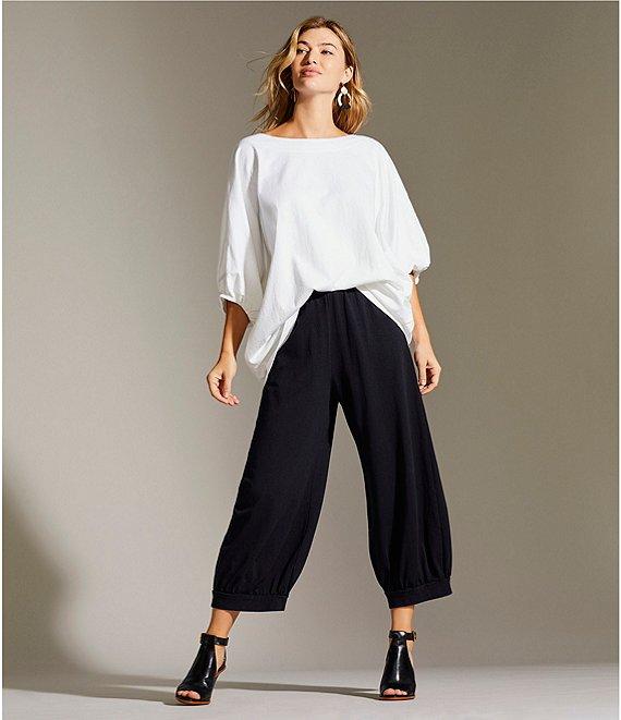 Bryn Walker Wyatt Cotton Knit Wide-Leg Crop Pull-On Pants Product Image