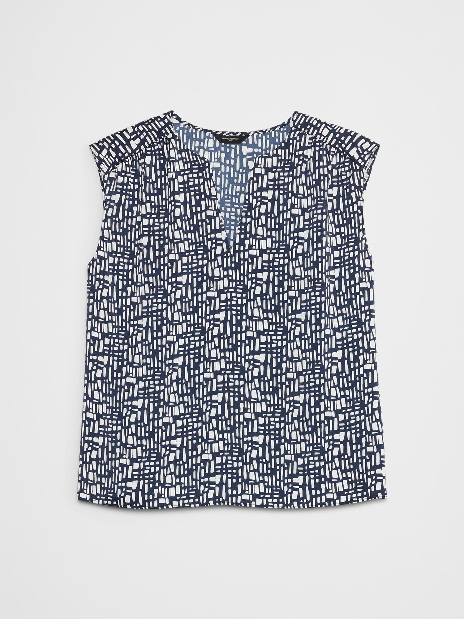 Cap-Sleeve Blouse Product Image