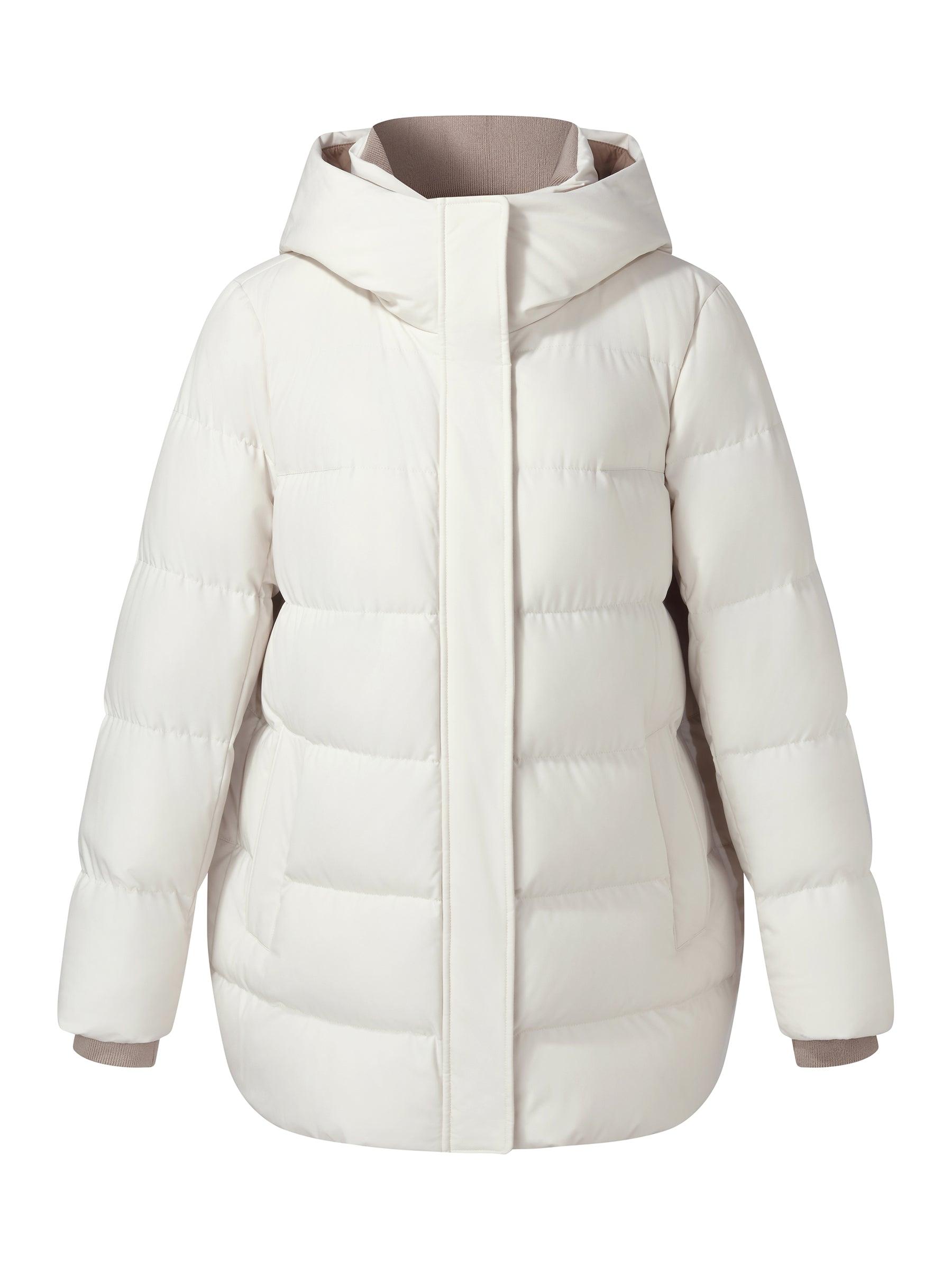H-Line Windproof Hooded Goose Down Coat Product Image