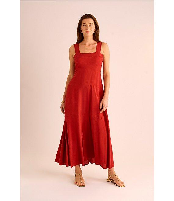 Vince Camuto Square Neck Sleeveless Shift Maxi Dress Product Image