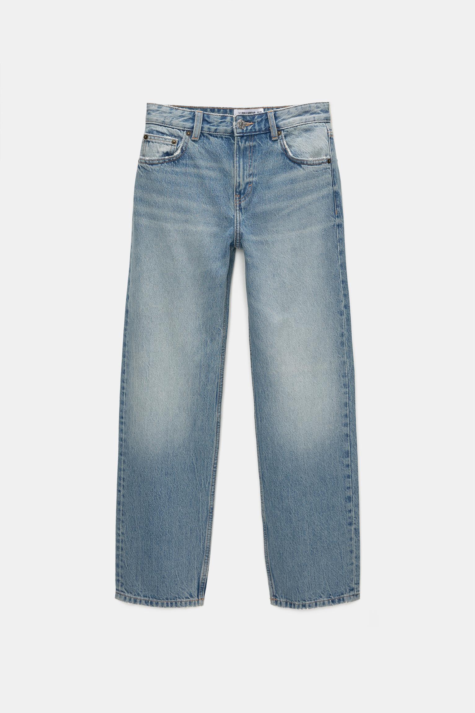 Mid-waist straight-leg jeans Product Image