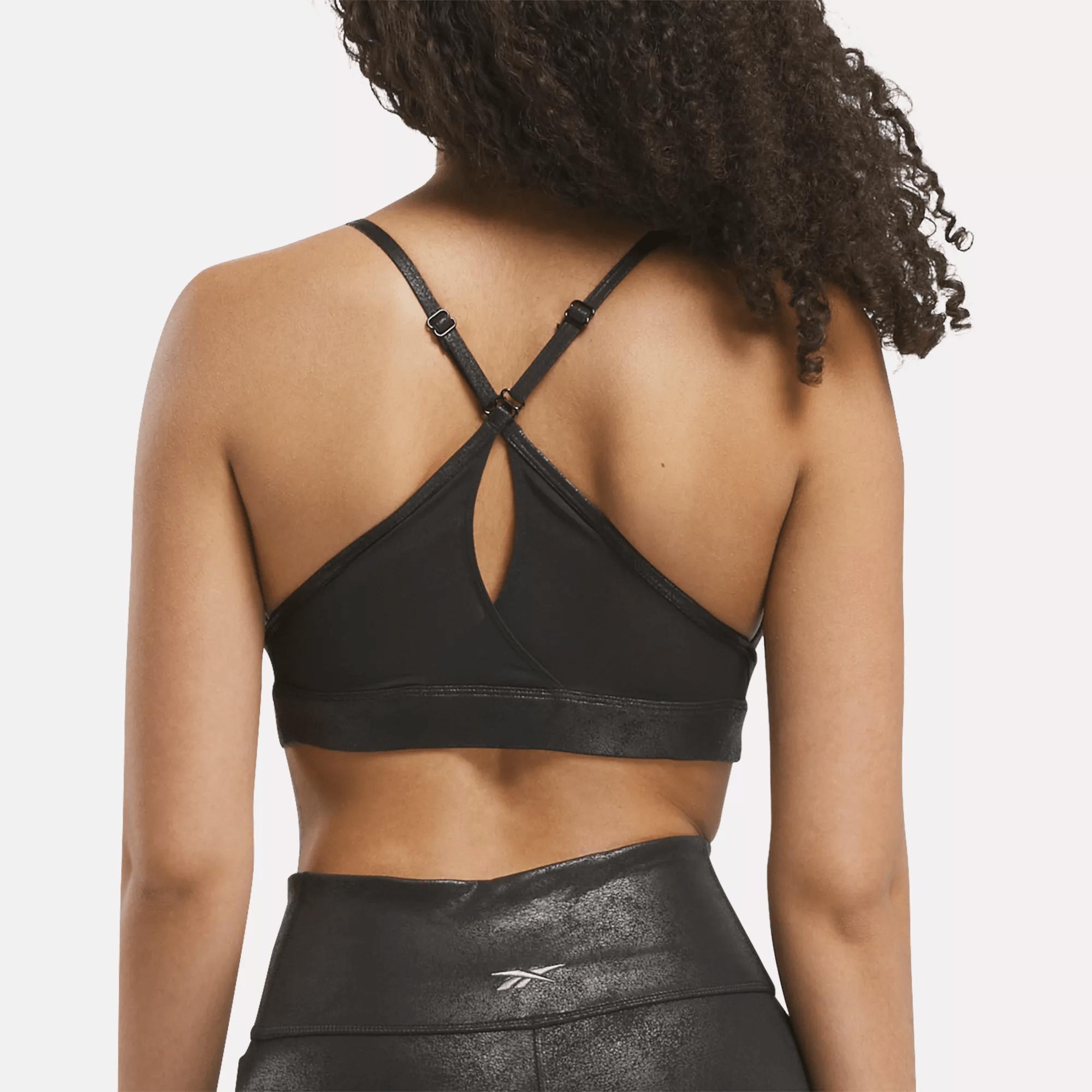 Women's Lux Faux Leather Strappy Bra Female Product Image