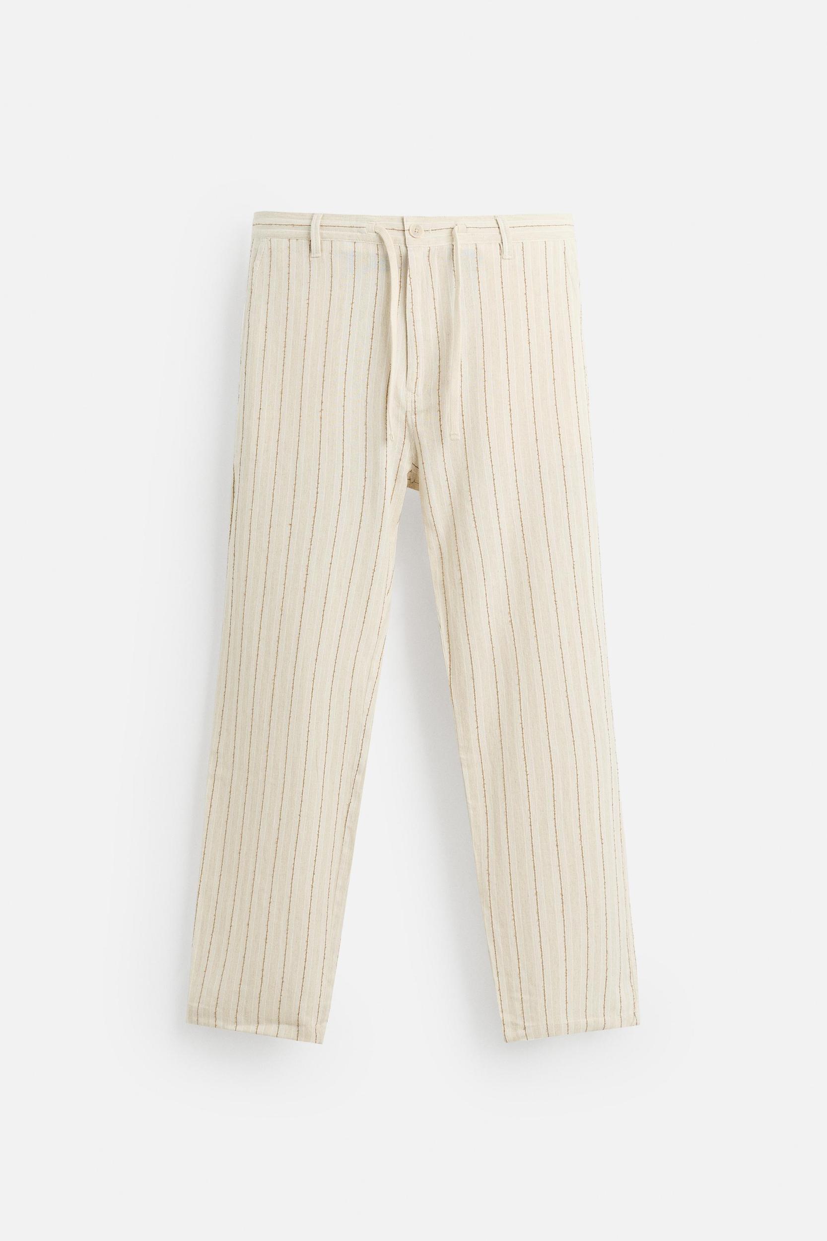 JACQUARD STRIPED PANTS Product Image