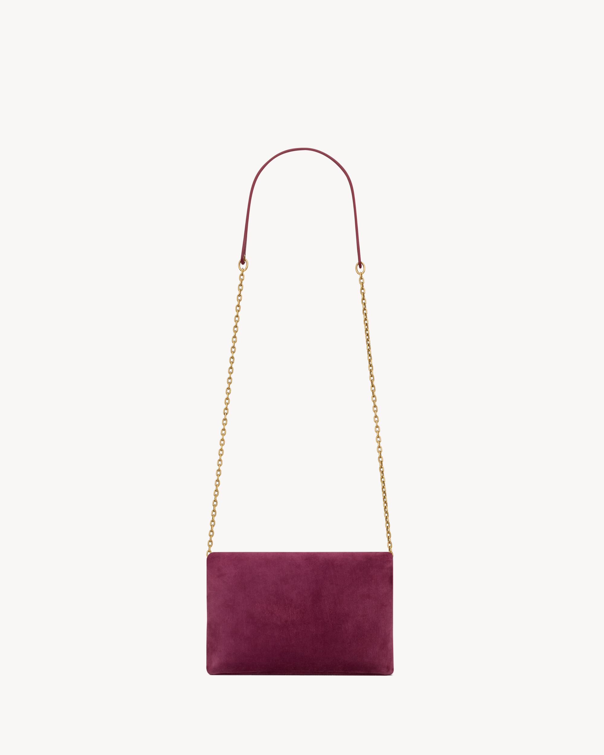 CASSANDRE small chain pouch in suede Product Image