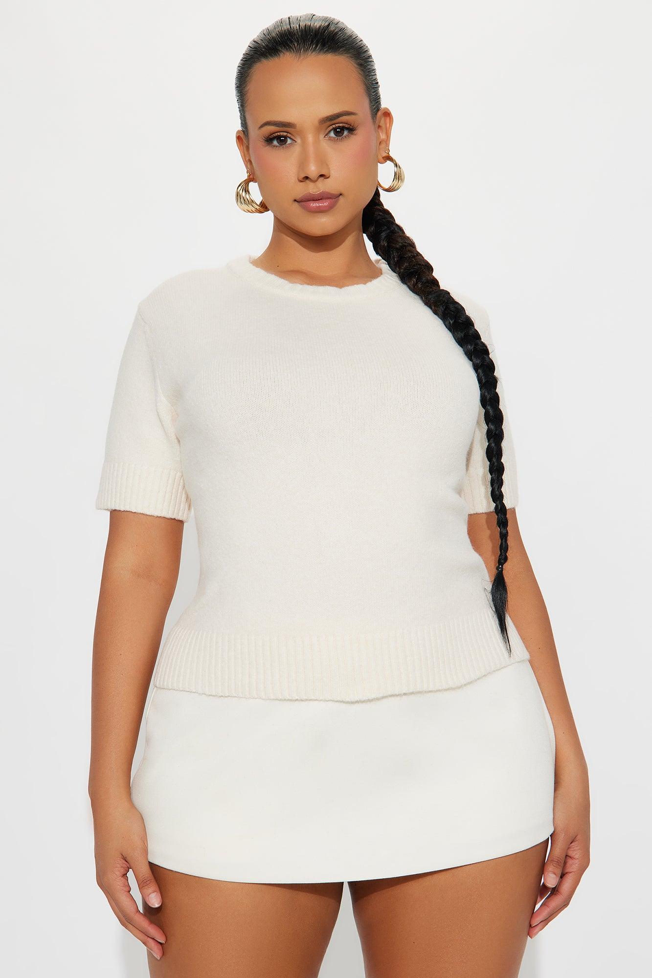 Coco Sweater Top - Cream Female Product Image