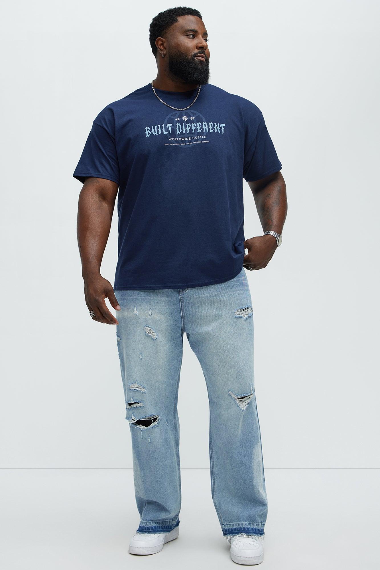 Built Different Worldwide Short Sleeve Tee - Navy Product Image