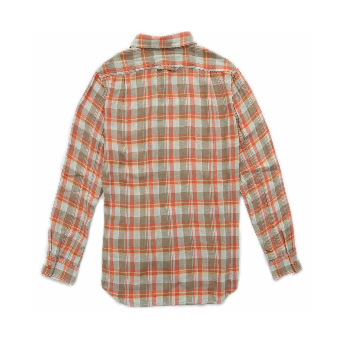Dorset Herringbone Shirt - Orange Khaki Blue Herringbone (Final Sale)* Product Image