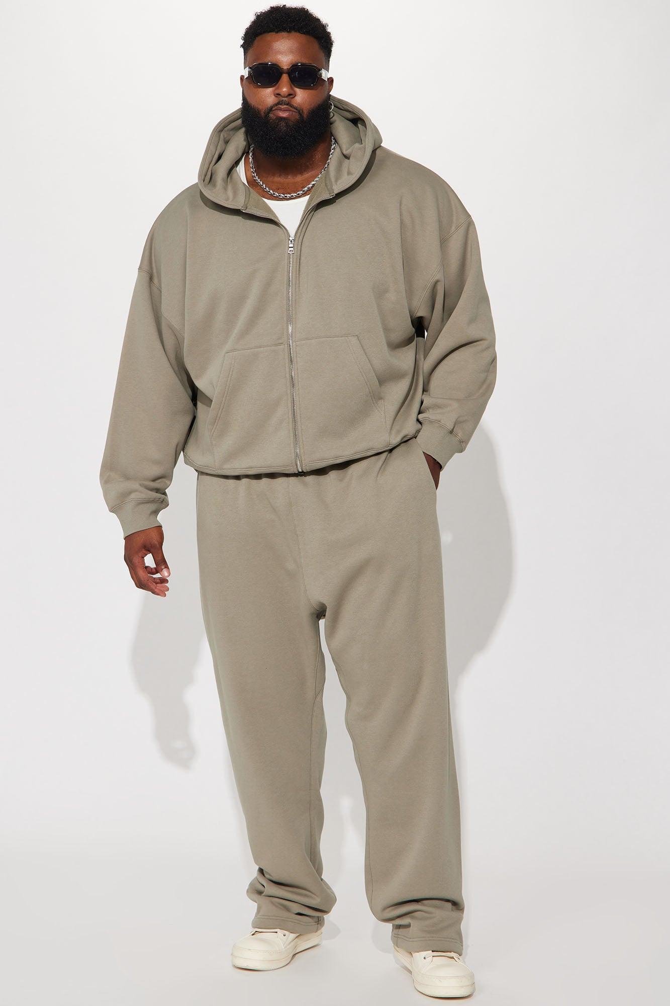 Tyson Oversized Heavyweight Zip Up - Olive Product Image