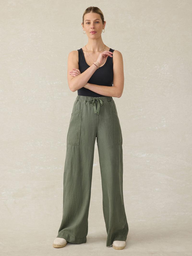 Topanga Drape Pant - Thyme Product Image