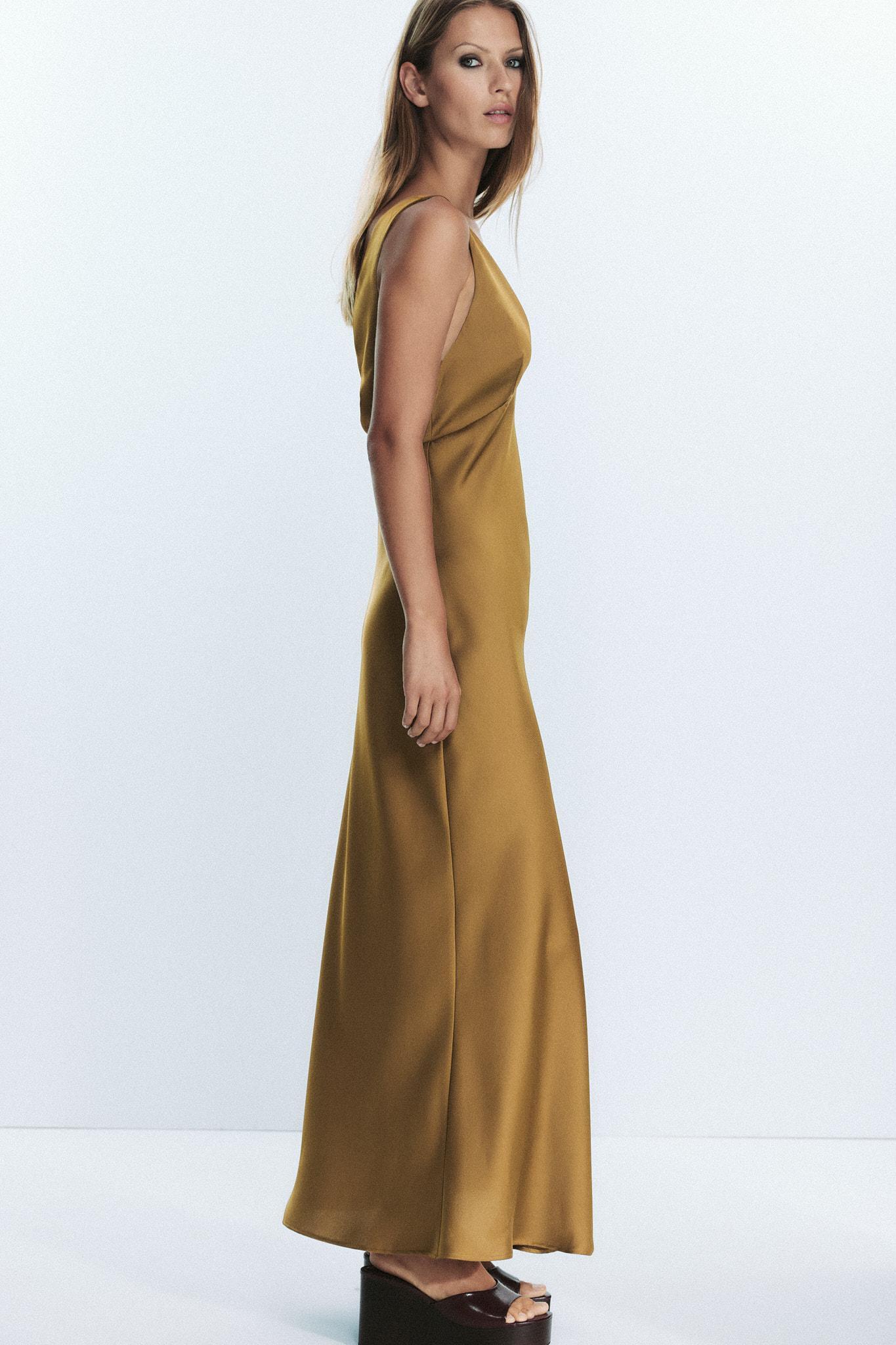 SATIN MIDI DRESS Product Image