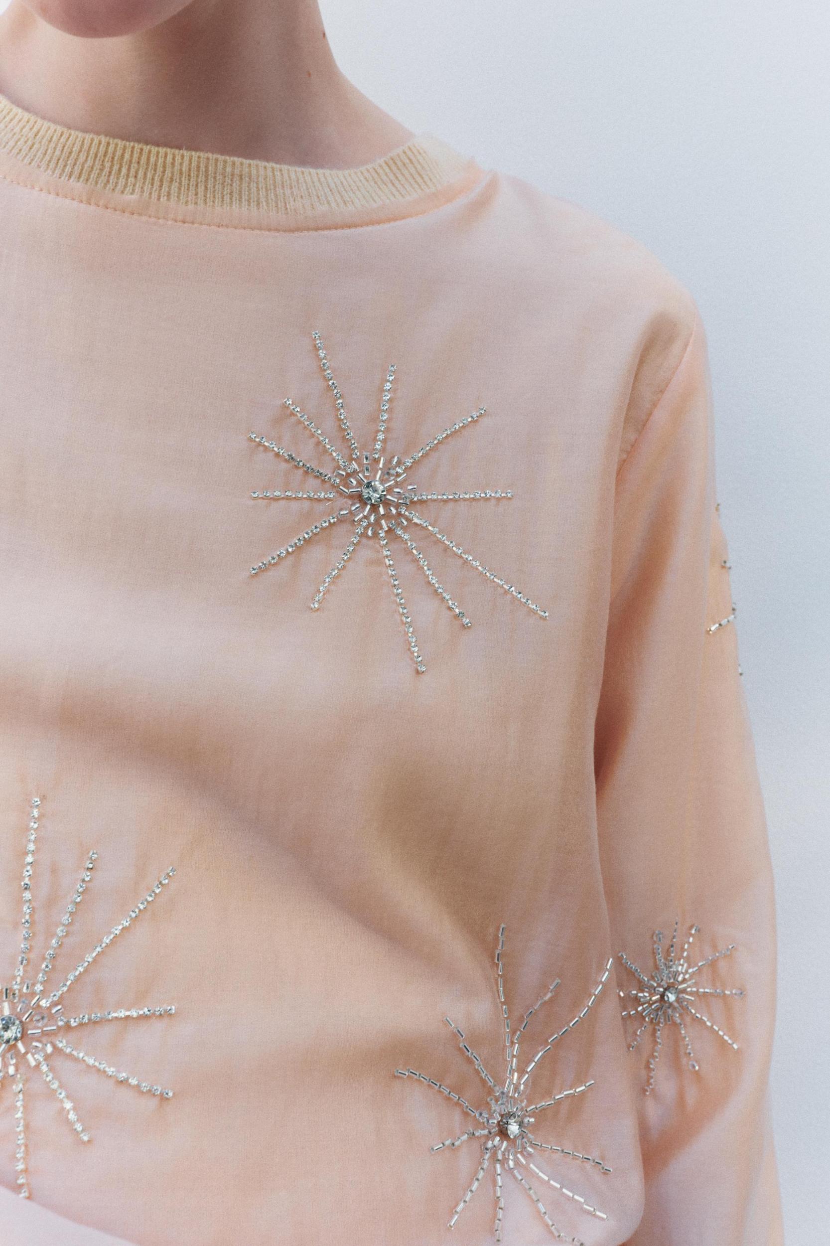 BEADED KNIT TOP Product Image