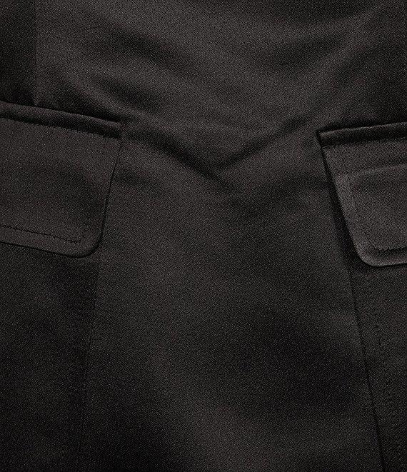 Trina Turk Guinevere Dutchess Satin Round Neck Sleeveless A-Line Maxi Dress Product Image