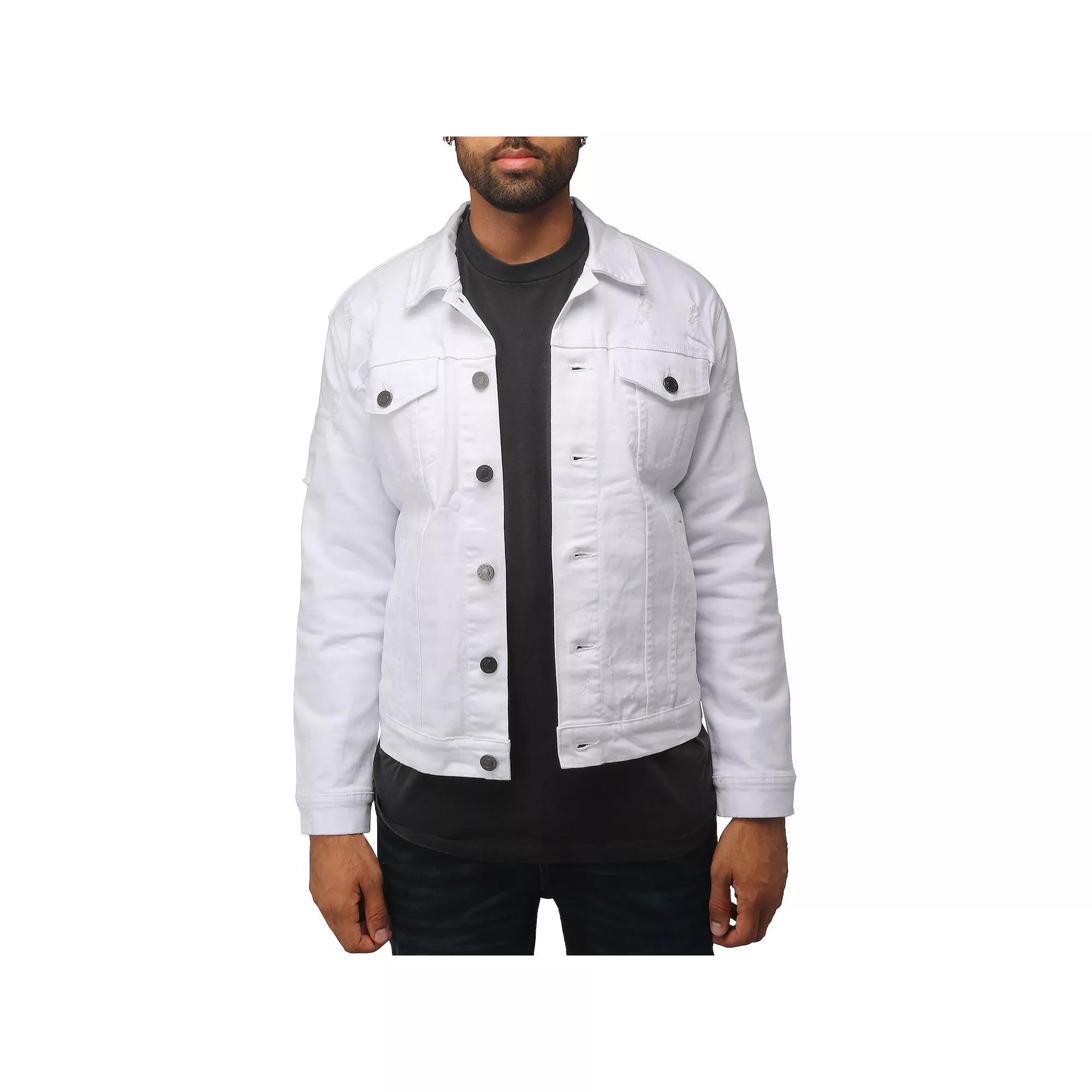 Men's Xray Washed Ripped Denim Jacket,  Product Image