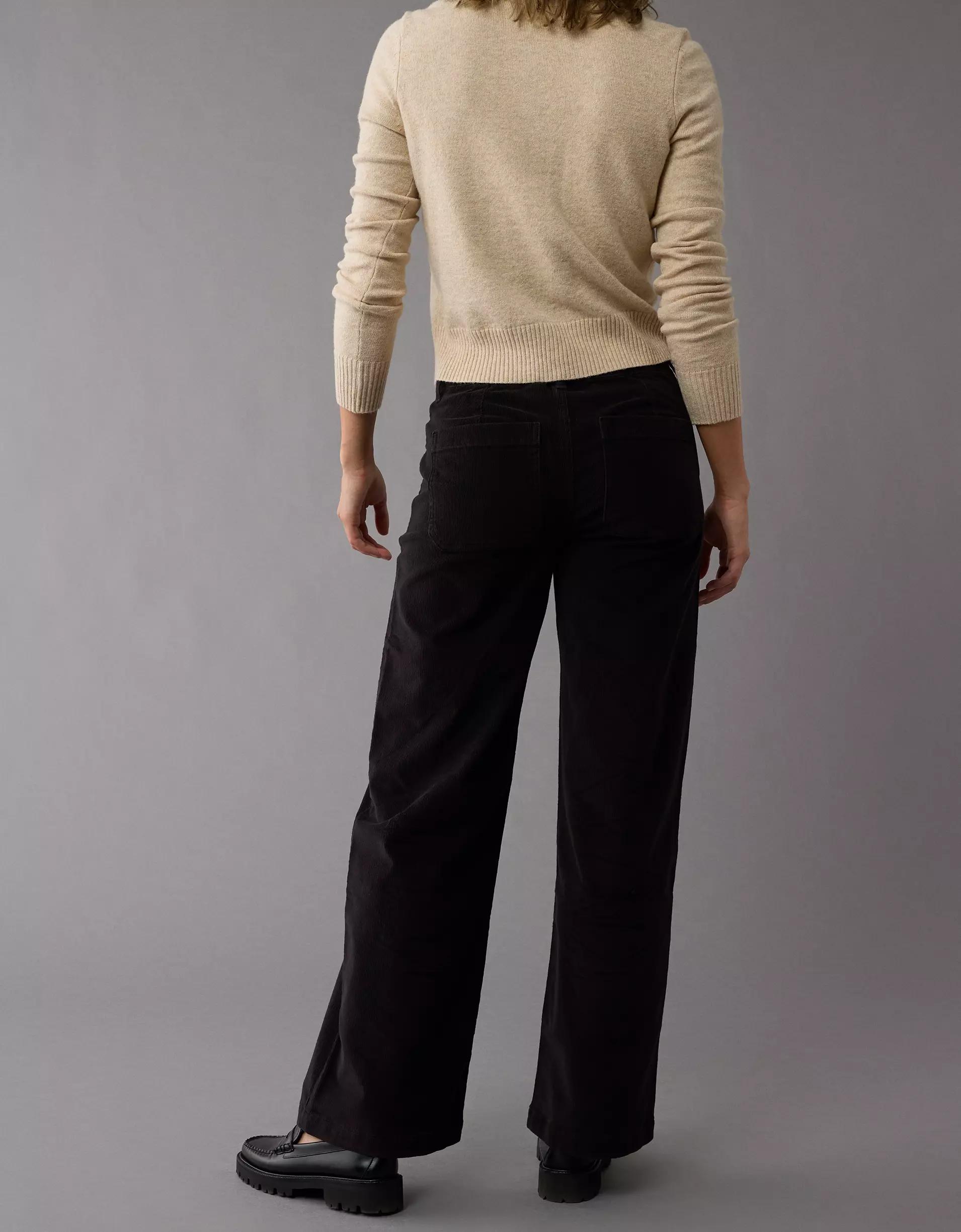 AE Stretch Corduroy Low-Rise Baggy Wide-Leg Pant Product Image
