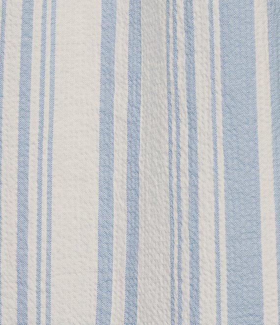 Rowm Short Sleeve Seersucker Awning Stripe Print Shirt Product Image