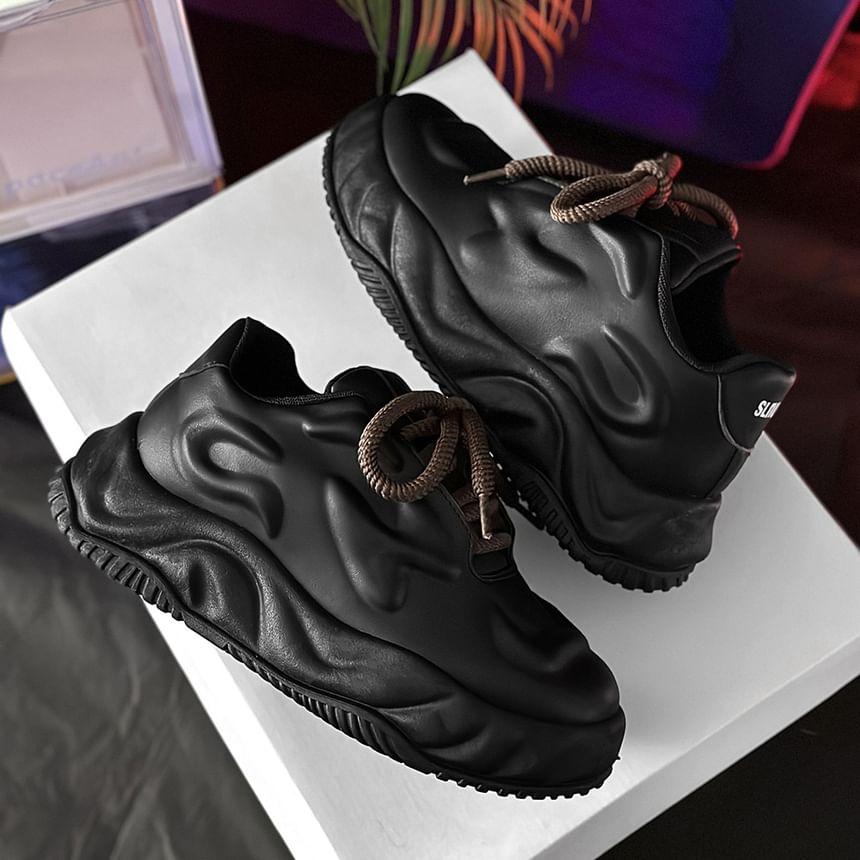 Lace-Up Platform Sneakers Product Image