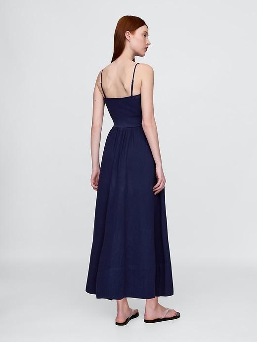 Cotton Gauze Mixed Media Maxi Dress Product Image