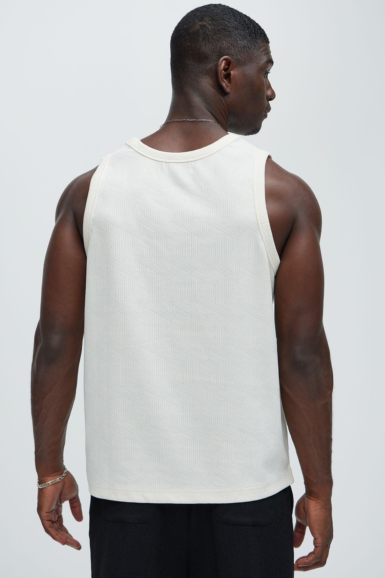 Benji Textured Tank Top - Cream Product Image