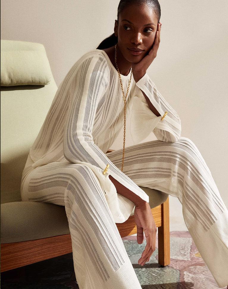 Knit Malene Pants - Off White Product Image