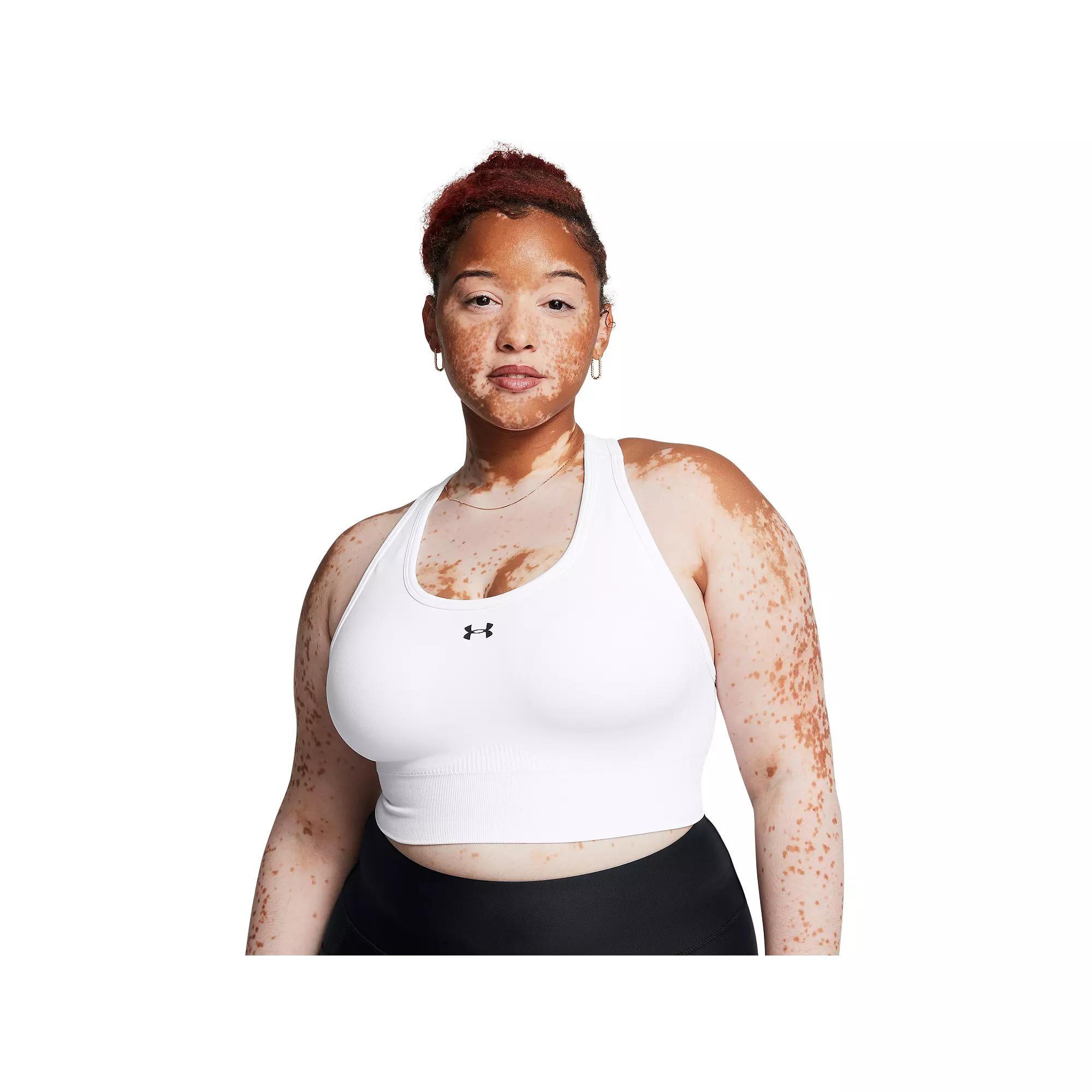Women's Under Armour Vanish Seamless Medium-Impact Mid Sports Bra, Size: XS, White Product Image