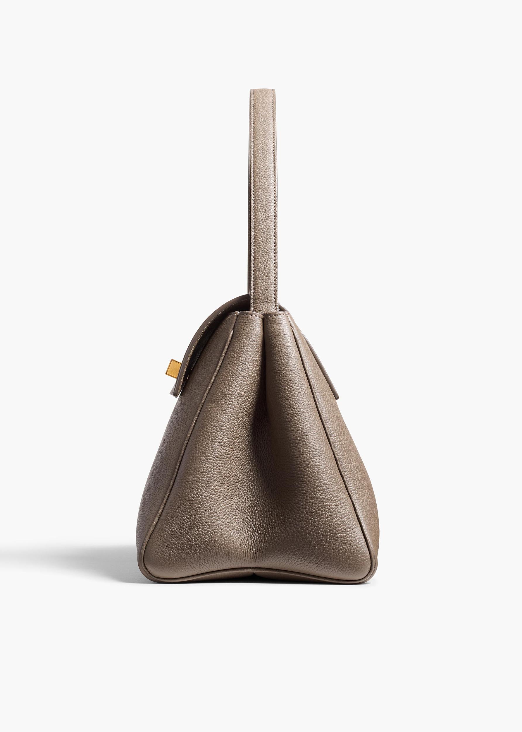 Audrey Top Handle Bag in Elephant Pebbled Leather Product Image