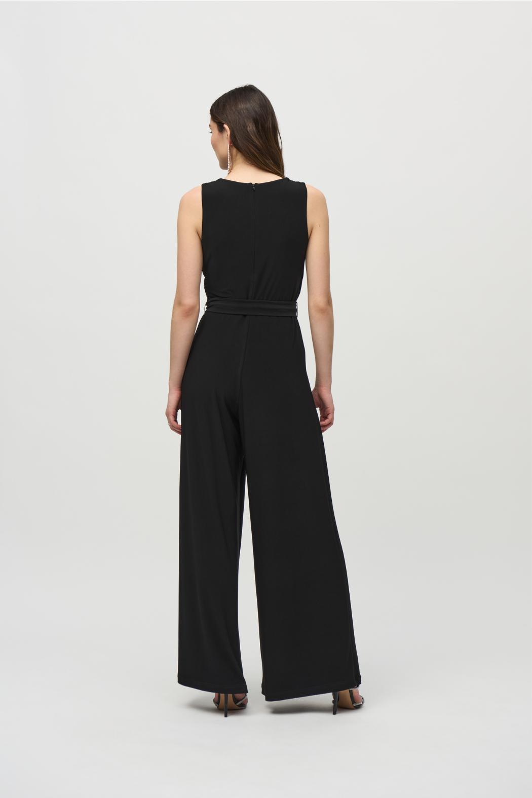 Silky Knit Sleeveless Wide-Leg Jumpsuit Product Image