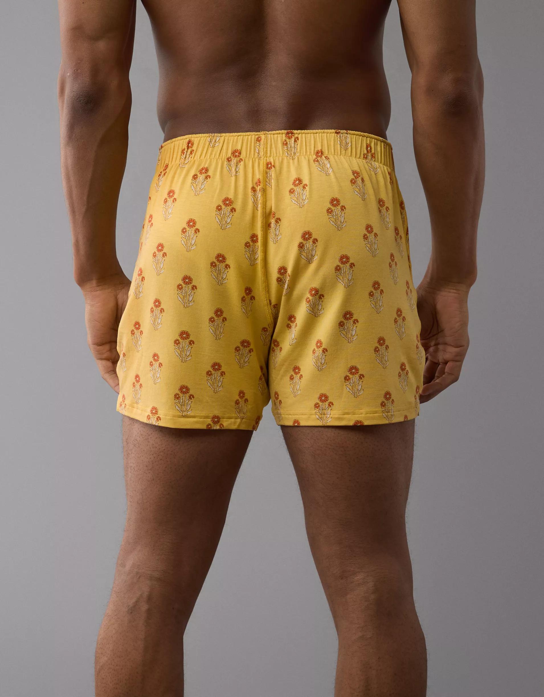 AEO Floral Slim Knit Ultra Soft Boxer Short Product Image