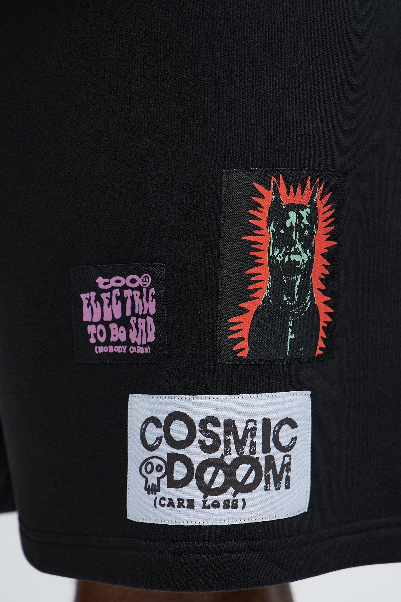 Tyson Relaxed Careless Shorts - Black Male Product Image