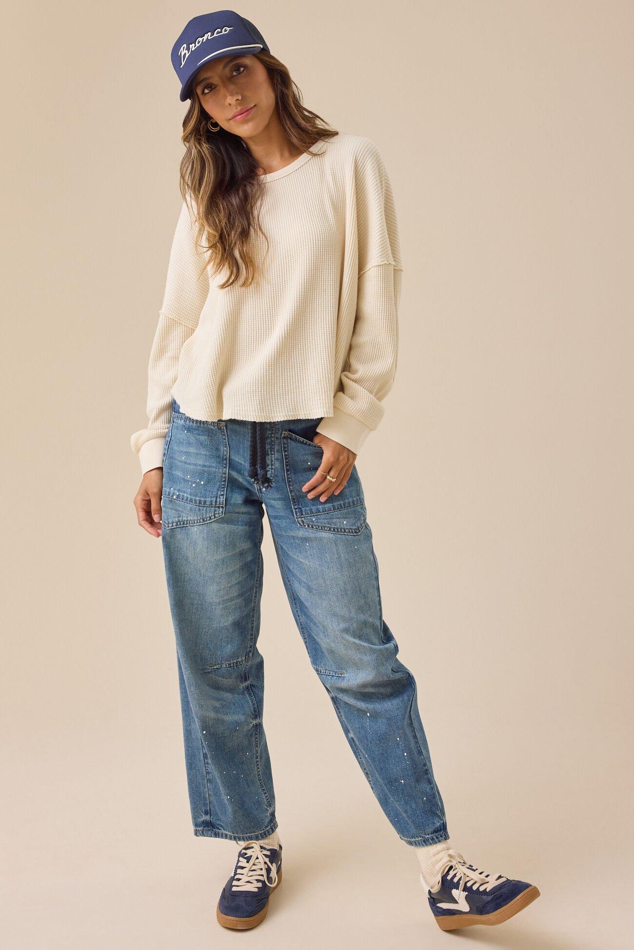 Cambry Waffle Knit Top Product Image