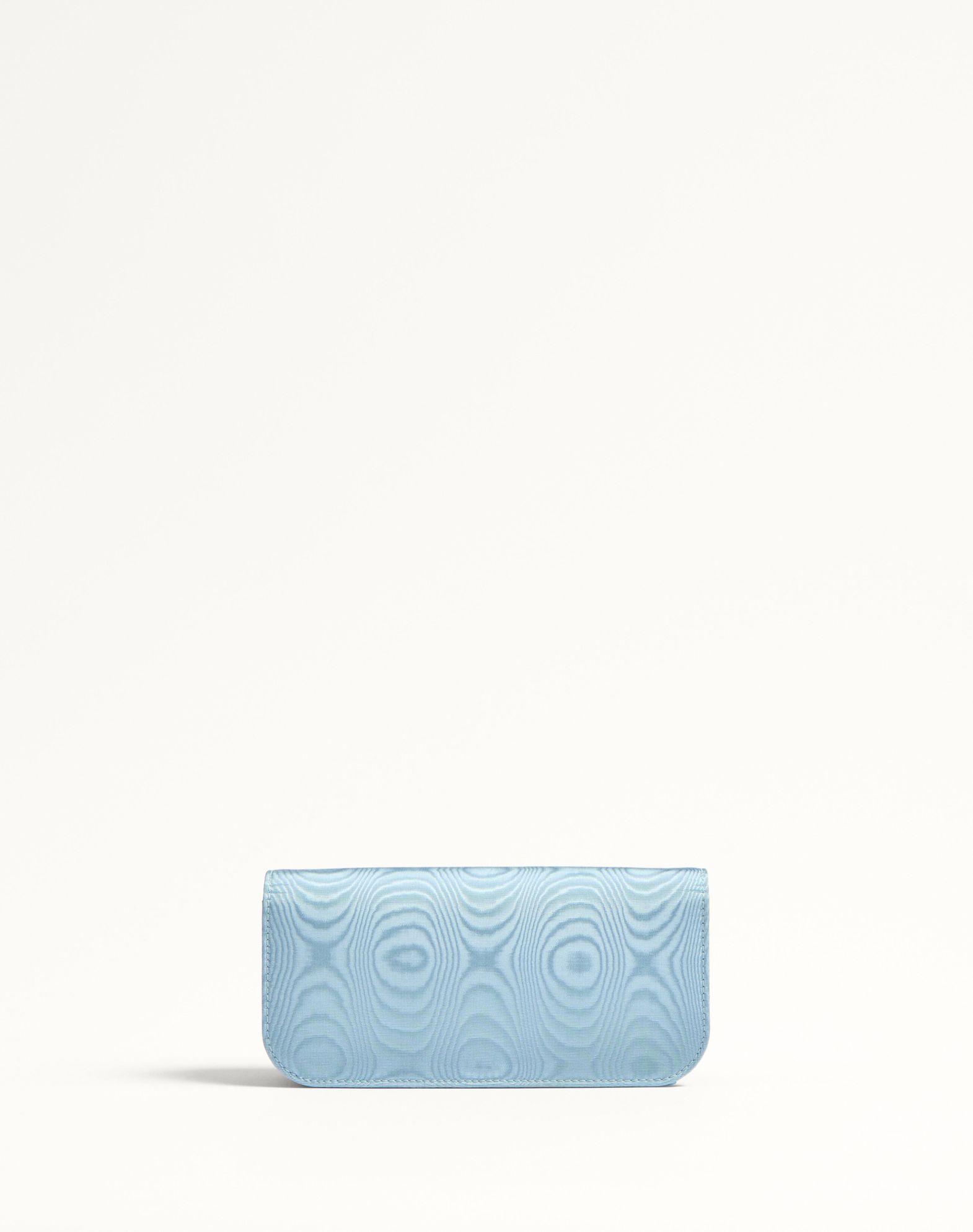 Valentino Garavani Locò Moiré Fabric Clutch With Jewel Logo Product Image